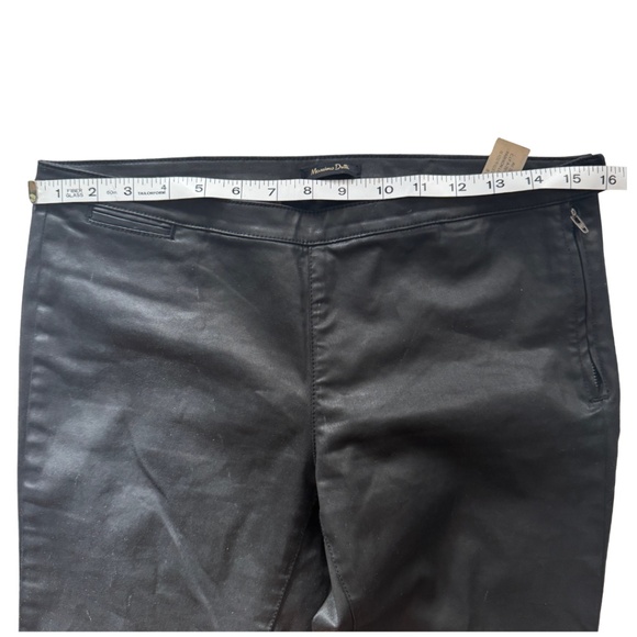 Massimo Dutti Black Coated Skinny Pants EU 38 US 6 - Picture 9 of 16